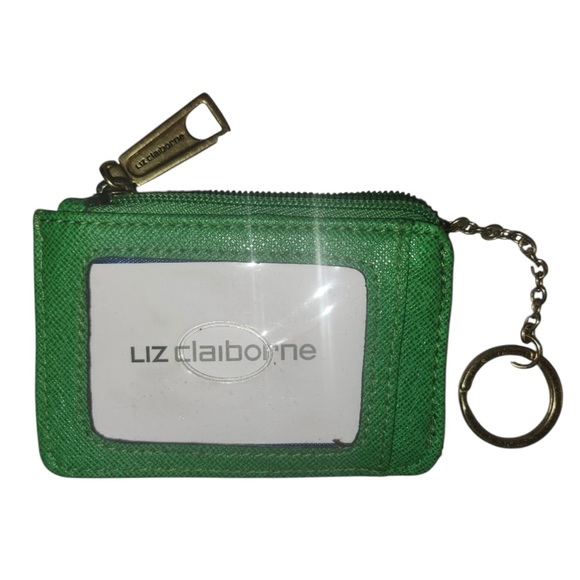 NWOT Liz Claiborne Green Card Holder Keychain - Picture 4 of 4